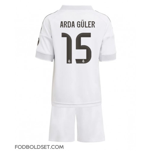 Real Madrid Arda Guler #15 Hjemme Trøje Børn 2025-26 Kortærmet (+ Korte bukser)